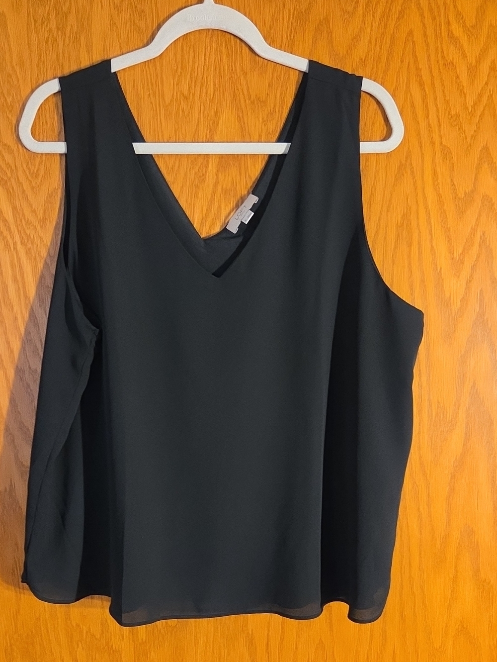 LOFT Black V-Neck Fully Lined Sleeveless Camisole Size Xl